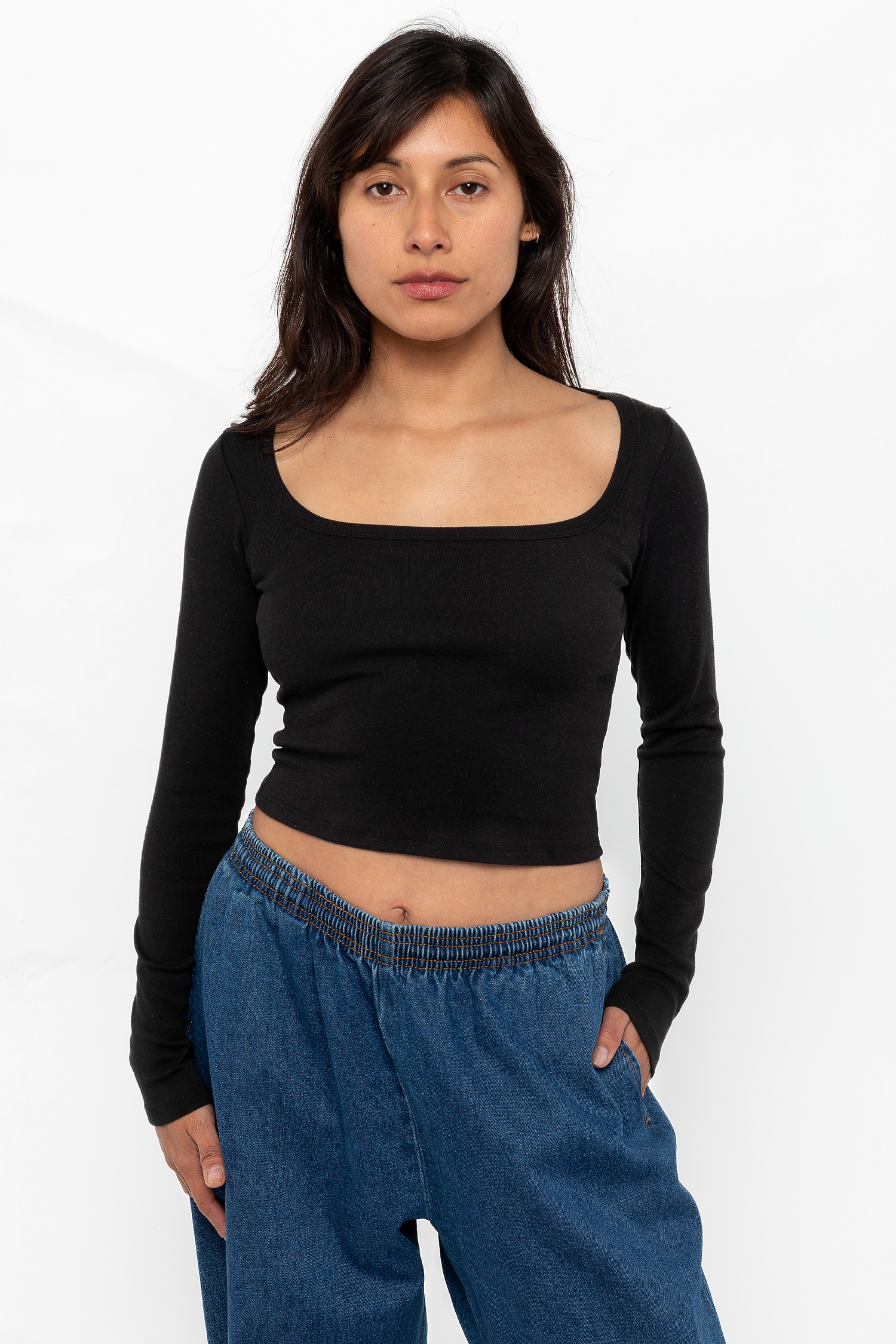 Baby Rib Square Neck L/S Tee